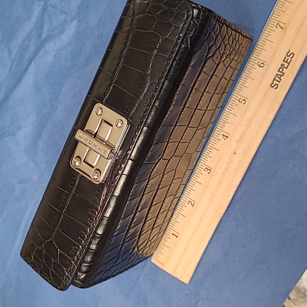 Vegan Leather Vintage Shiny Textured Box Bag
